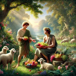 3. Un pēc kāda laika gadījās, ka Kains nesa Tam Kungam upuri no zemes augļiem.